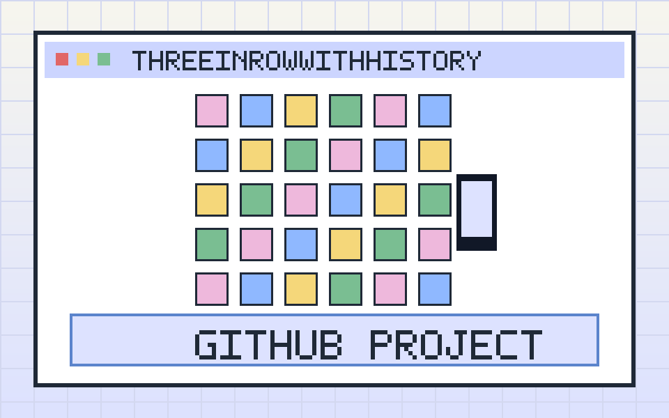 Превью GitHub-проекта ThreeInRowWithHistory